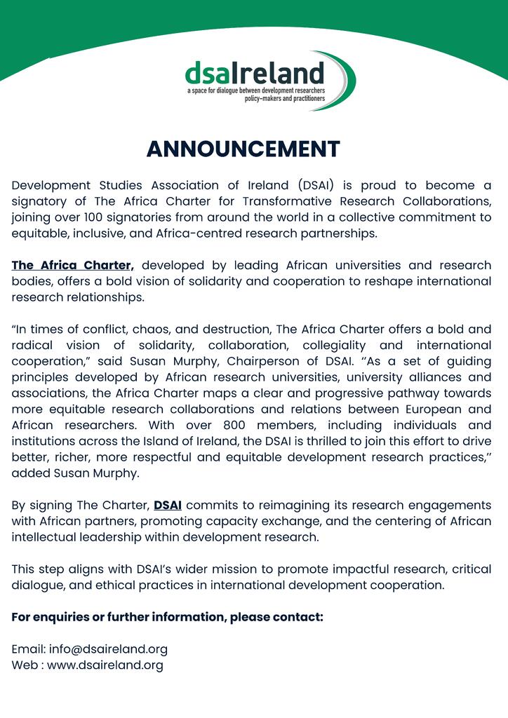 DSAI Announcement