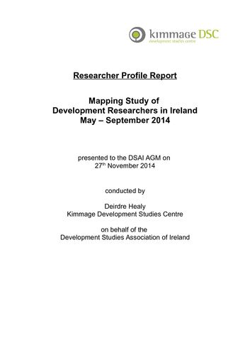 Publication cover - Mapping Study 2014 Final Report