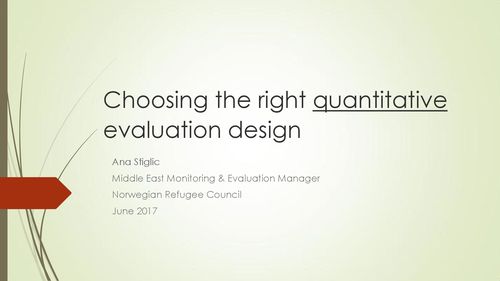 Publication cover - Choosing the Right Evaluation Design-Ana Stiglic