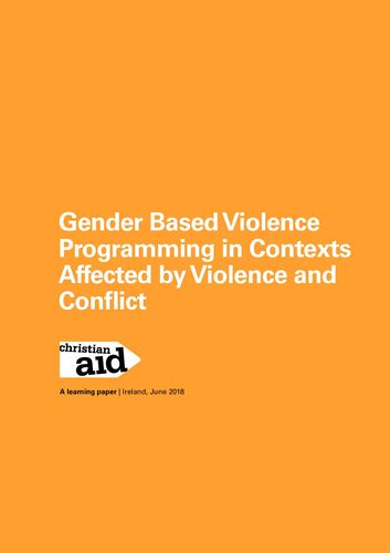 Publication cover - Gender Based Violence Programming